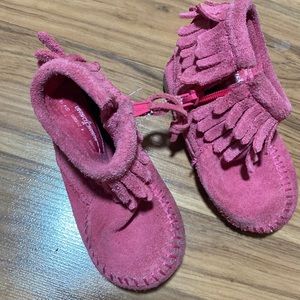 Pink moccasins